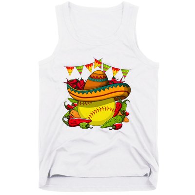 Softball Team Cinco De Mayo Tacos And Softball Tank Top