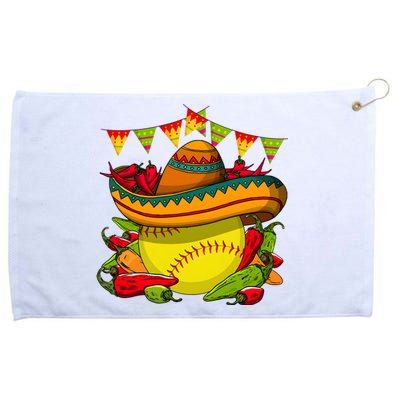 Softball Team Cinco De Mayo Tacos And Softball Grommeted Golf Towel