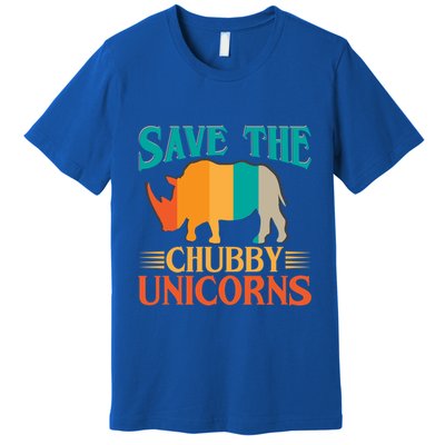 Save The Chubby Unicorn Funny Fat Rhino Animal Rights Gift Premium T-Shirt