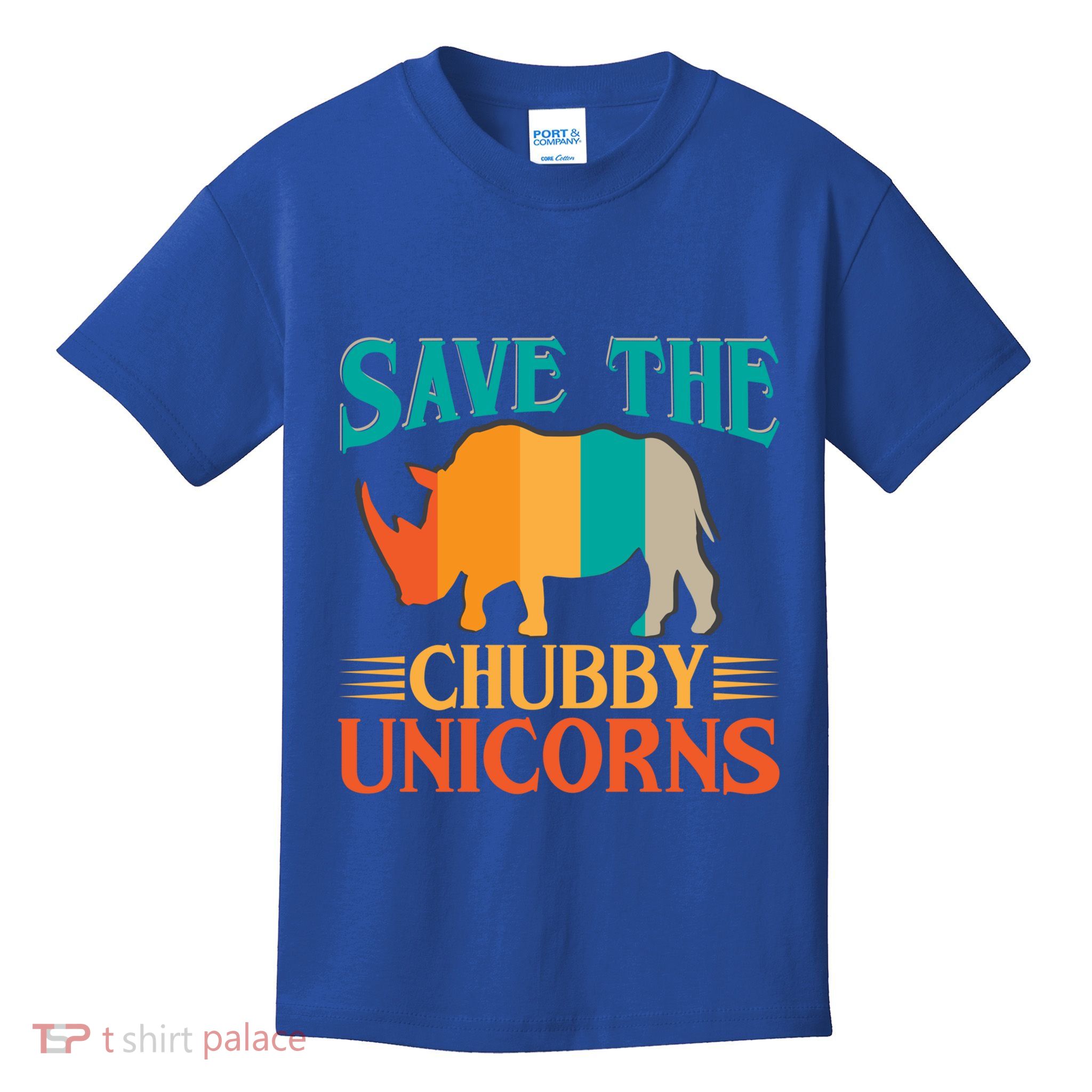 Save The Chubby Unicorn Funny Fat Rhino Animal Rights Gift Kids T-Shirt