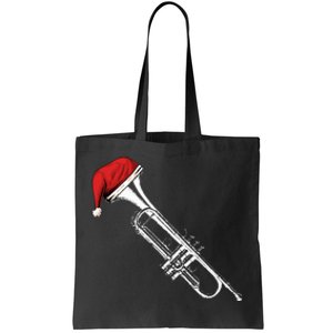 Santa Trumpet Christmas Jazz Music Xmas  For Trumpet Player Tote Bag