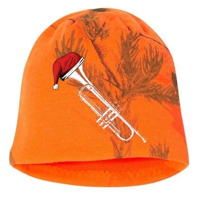 Santa Trumpet Christmas Jazz Music Xmas  For Trumpet Player Kati - Camo Knit Beanie