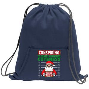 Santa To Commit Christmas Cuteness North Pole Correctional Sweatshirt Cinch Pack Bag