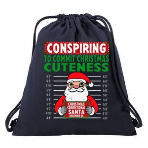 Santa To Commit Christmas Cuteness North Pole Correctional Drawstring Bag