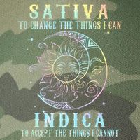 Sativa To Change The Things I Can Indica Cannabis W Tie Dye Legacy Tie Dye Trucker Hat