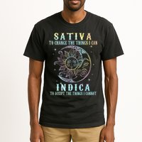 Sativa To Change The Things I Can Indica Cannabis W Tie Dye Tall T-Shirt
