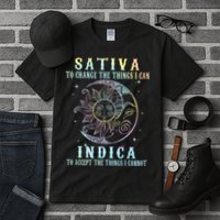 Sativa To Change The Things I Can Indica Cannabis W Tie Dye Tall T-Shirt