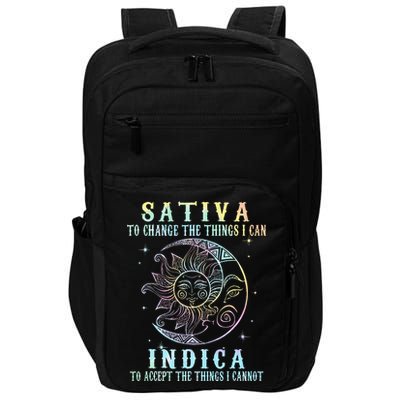 Sativa To Change The Things I Can Indica Cannabis W Tie Dye Impact Tech Backpack