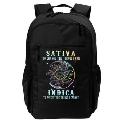 Sativa To Change The Things I Can Indica Cannabis W Tie Dye Backpack