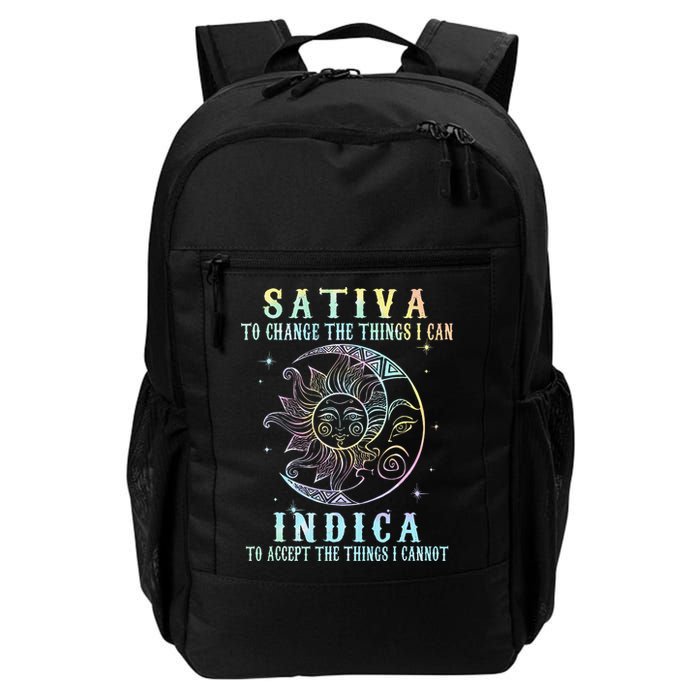 Sativa To Change The Things I Can Indica Cannabis W Tie Dye Backpack