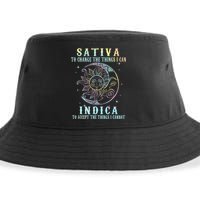 Sativa To Change The Things I Can Indica Cannabis W Tie Dye Sustainable Bucket Hat