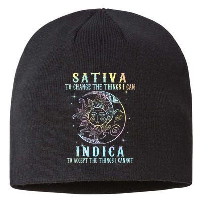 Sativa To Change The Things I Can Indica Cannabis W Tie Dye Sustainable Beanie