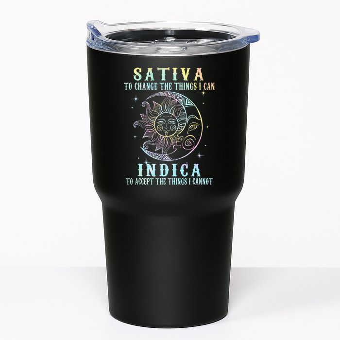 Sativa To Change The Things I Can Indica Cannabis W Tie Dye Tumbler