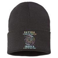 Sativa To Change The Things I Can Indica Cannabis W Tie Dye Sustainable Knit Beanie