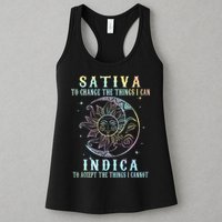 Sativa To Change The Things I Can Indica Cannabis W Tie Dye Womens Tank Top