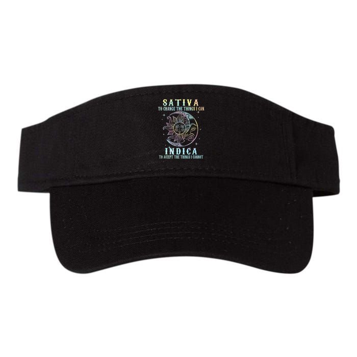 Sativa To Change The Things I Can Indica Cannabis W Tie Dye Visor