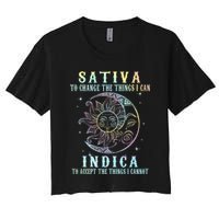Sativa To Change The Things I Can Indica Cannabis W Tie Dye Crop Top