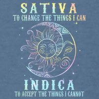 Sativa To Change The Things I Can Indica Cannabis W Tie Dye Garment-Dyed Sweatshirt