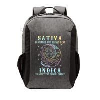Sativa To Change The Things I Can Indica Cannabis W Tie Dye Vector Backpack