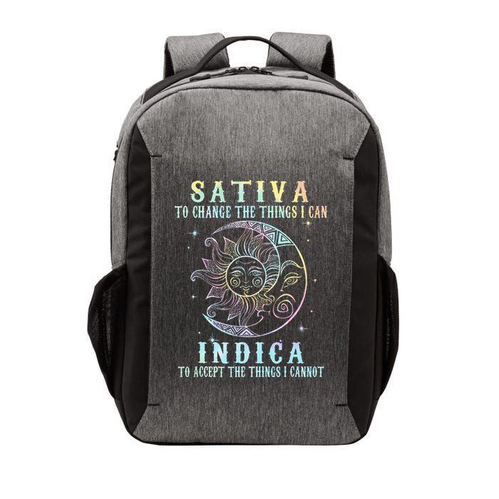 Sativa To Change The Things I Can Indica Cannabis W Tie Dye Vector Backpack