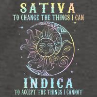 Sativa To Change The Things I Can Indica Cannabis W Tie Dye Vector Backpack