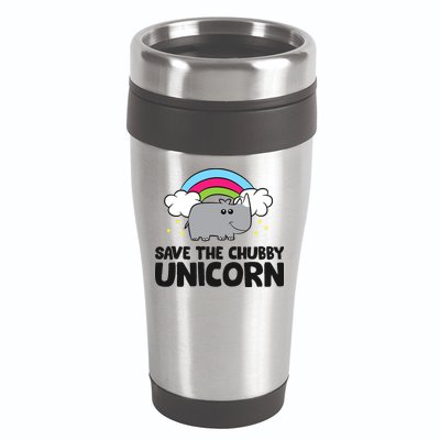 Save The Chubby Unicorn Love Rhinos 16oz Travel Tumbler