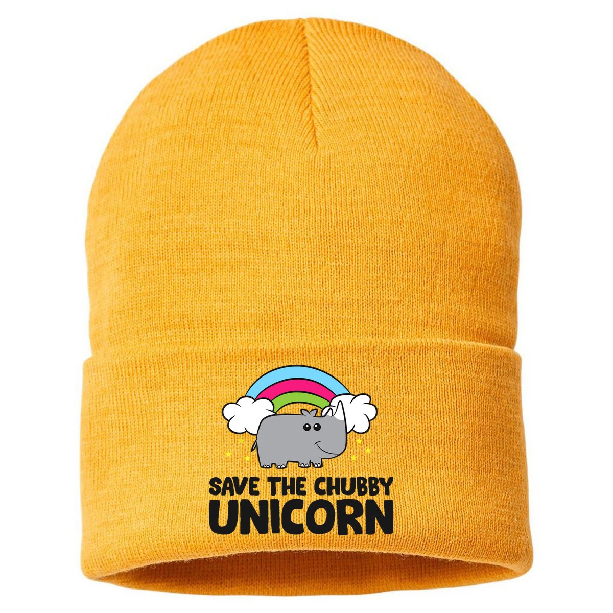 Save The Chubby Unicorn Love Rhinos Sustainable Knit Beanie