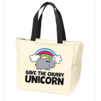 Save The Chubby Unicorn Love Rhinos Zip Tote Bag