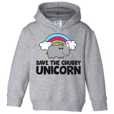Save The Chubby Unicorn Love Rhinos Toddler Hoodie