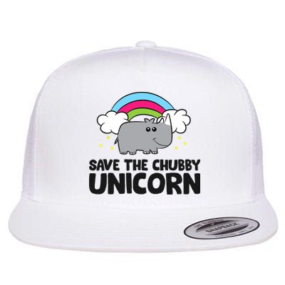 Save The Chubby Unicorn Love Rhinos Flatbill Hat