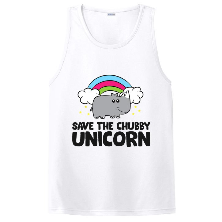 Save The Chubby Unicorn Love Rhinos PosiCharge Competitor Tank