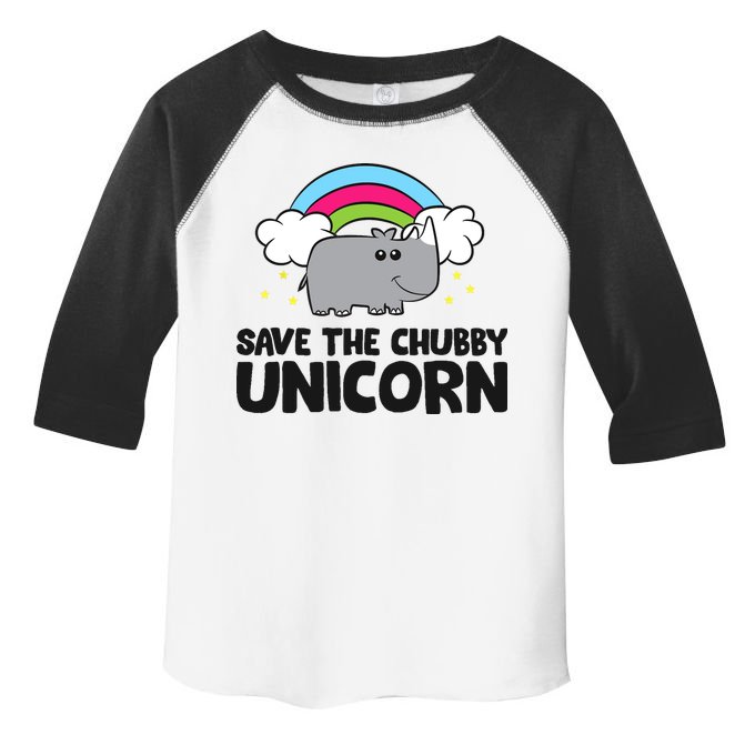 Save The Chubby Unicorn Love Rhinos Toddler Fine Jersey T-Shirt