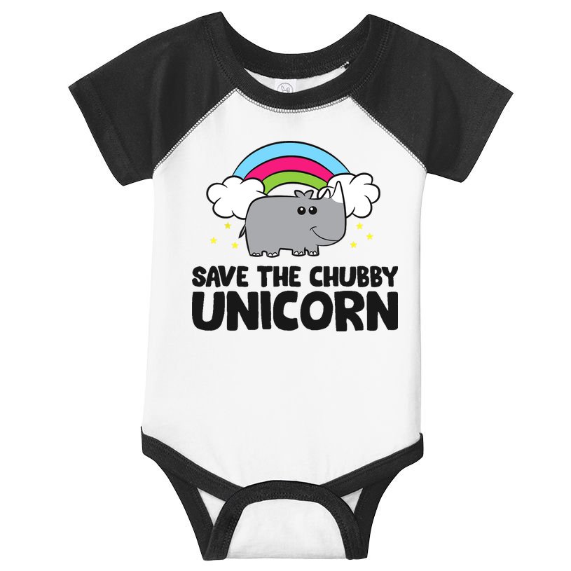 Save The Chubby Unicorn Love Rhinos Infant Baby Jersey Bodysuit