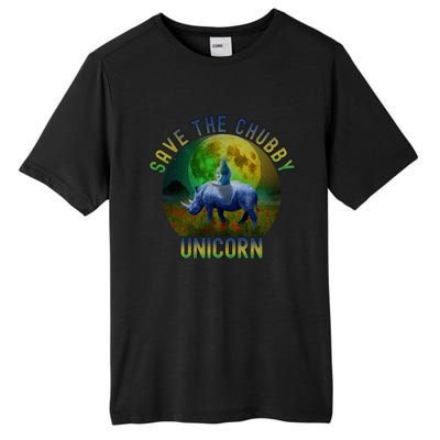 Save The Chubby Unicorn Funny Rhino Chubby Unicorns Gift Tall Fusion ChromaSoft Performance T-Shirt