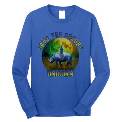 Save The Chubby Unicorn Funny Rhino Chubby Unicorns Gift Long Sleeve Shirt