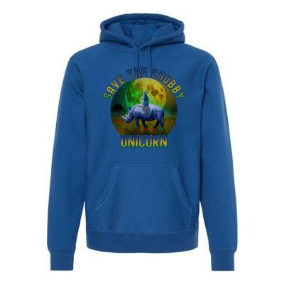 Save The Chubby Unicorn Funny Rhino Chubby Unicorns Gift Premium Hoodie