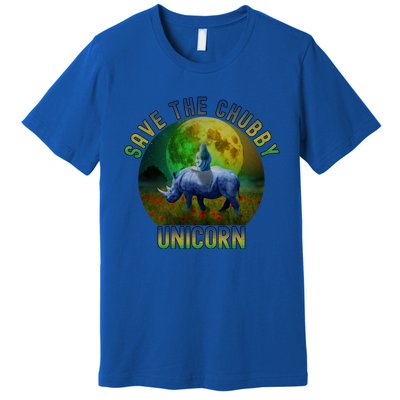 Save The Chubby Unicorn Funny Rhino Chubby Unicorns Gift Premium T-Shirt