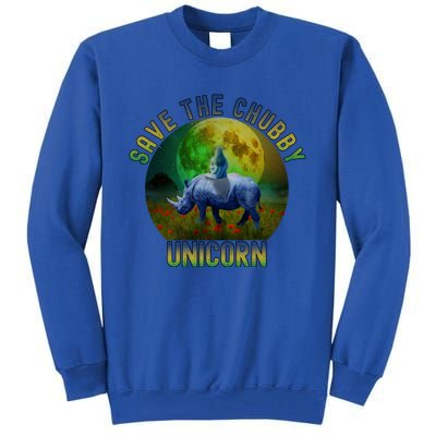 Save The Chubby Unicorn Funny Rhino Chubby Unicorns Gift Tall Sweatshirt