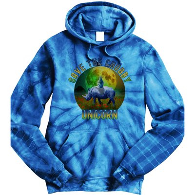 Save The Chubby Unicorn Funny Rhino Chubby Unicorns Gift Tie Dye Hoodie