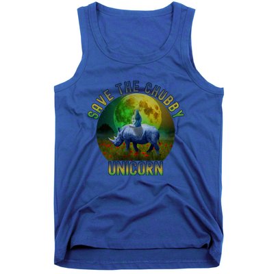 Save The Chubby Unicorn Funny Rhino Chubby Unicorns Gift Tank Top