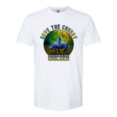 Save The Chubby Unicorn Funny Rhino Chubby Unicorns Gift Softstyle CVC T-Shirt