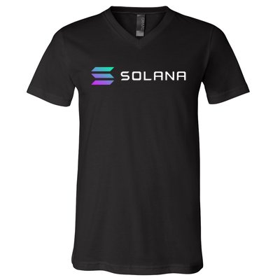 Solana Token, Crypto, DeFi, Crypto Exchange, Solana Crypto V-Neck T-Shirt