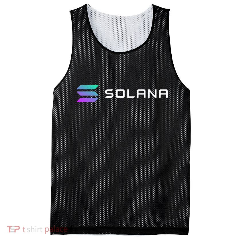Solana Token, Crypto, DeFi, Crypto Exchange, Solana Crypto Mesh Reversible Basketball Jersey Tank