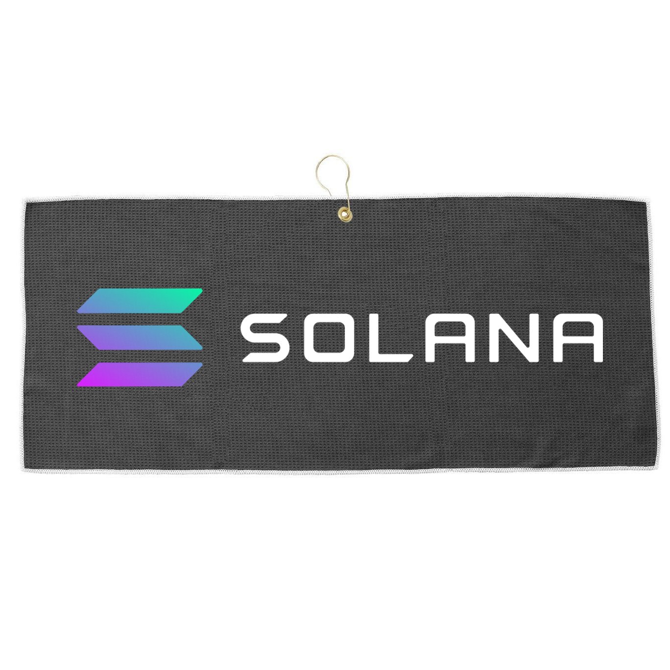 Solana Token, Crypto, DeFi, Crypto Exchange, Solana Crypto Large Microfiber Waffle Golf Towel