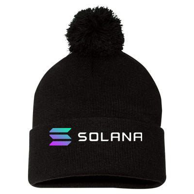 Solana Token, Crypto, DeFi, Crypto Exchange, Solana Crypto Pom Pom 12in Knit Beanie