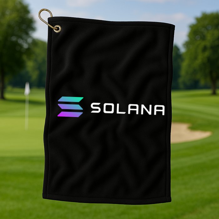 Solana Token, Crypto, DeFi, Crypto Exchange, Solana Crypto Golf Towel