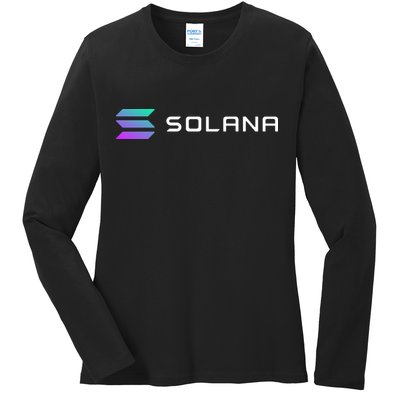 Solana Token, Crypto, DeFi, Crypto Exchange, Solana Crypto Ladies Long Sleeve Shirt