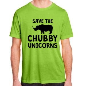 Save The Chubby Unicorns Rhino Gift Funny Rhino Lover Gift Adult ChromaSoft Performance T-Shirt