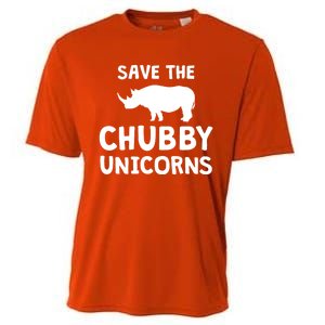 Save The Chubby Unicorns Rhino Gift Funny Rhino Lover Gift Cooling Performance Crew T-Shirt