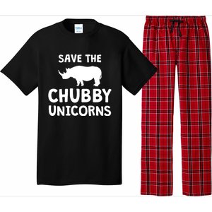 Save The Chubby Unicorns Rhino Gift Funny Rhino Lover Gift Pajama Set